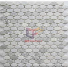 Oval Shape Natural Marble Stone Mosaic (CFS1083)